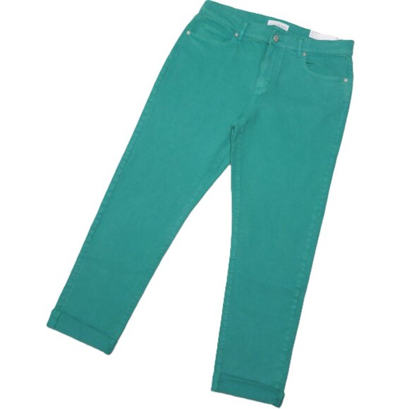 LOFT 8/29 The Girlfriend Ankle Jean Green Solid - Picture 6 of 6